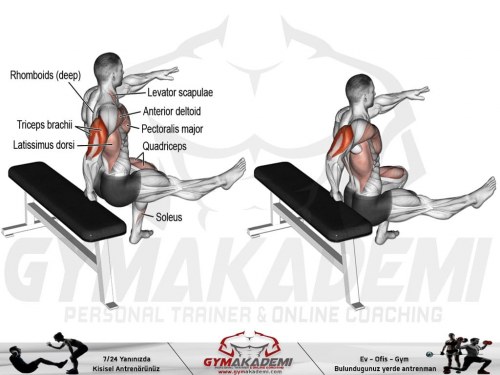 One-arm bench dip