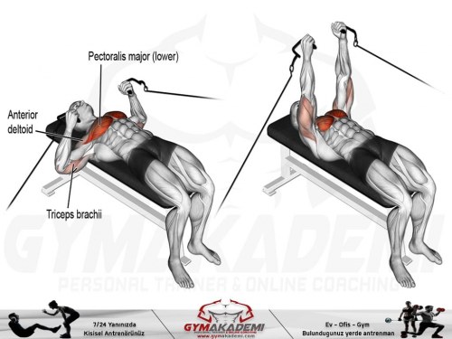 Cable bench press
