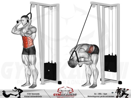 Standing cable crunch